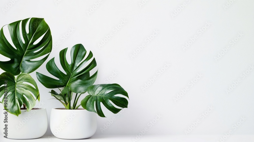 A Vibrant Display of Indoor Plants in Minimalist Pots A Vibrant Display of Indoor Plants in Minimalist Pots