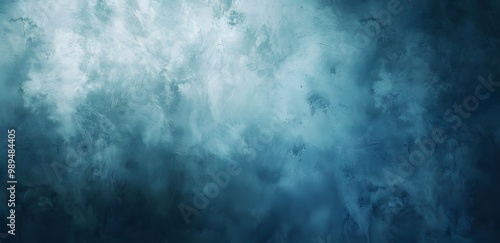 Abstract Blue and Grey Gradient Background with Grainy Texture