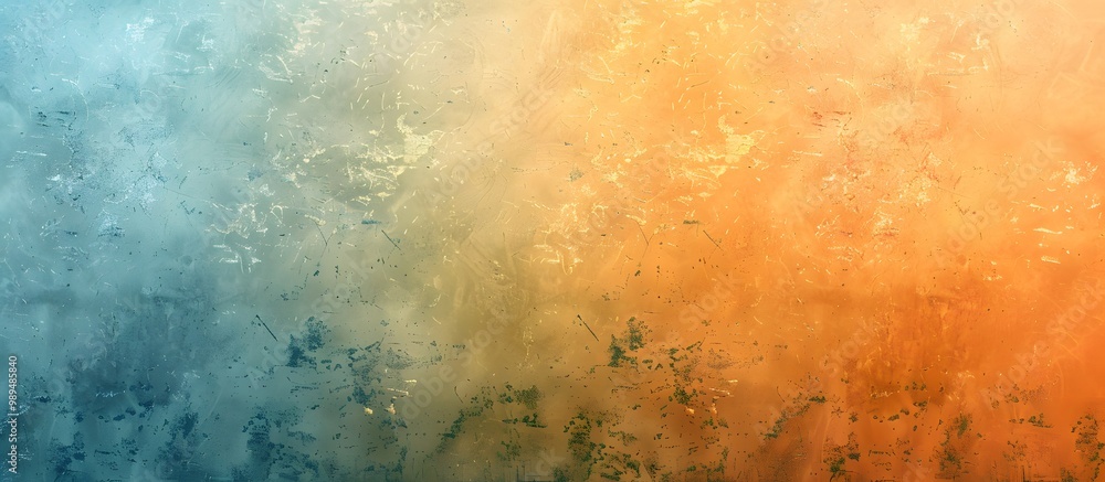 Fototapeta premium Abstract Grainy Blue And Orange Gradient Background