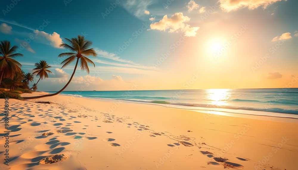 Obraz premium sunset on the beach