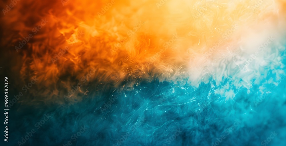 Obraz premium Abstract Orange Blue Gradient Background Blurred Edges