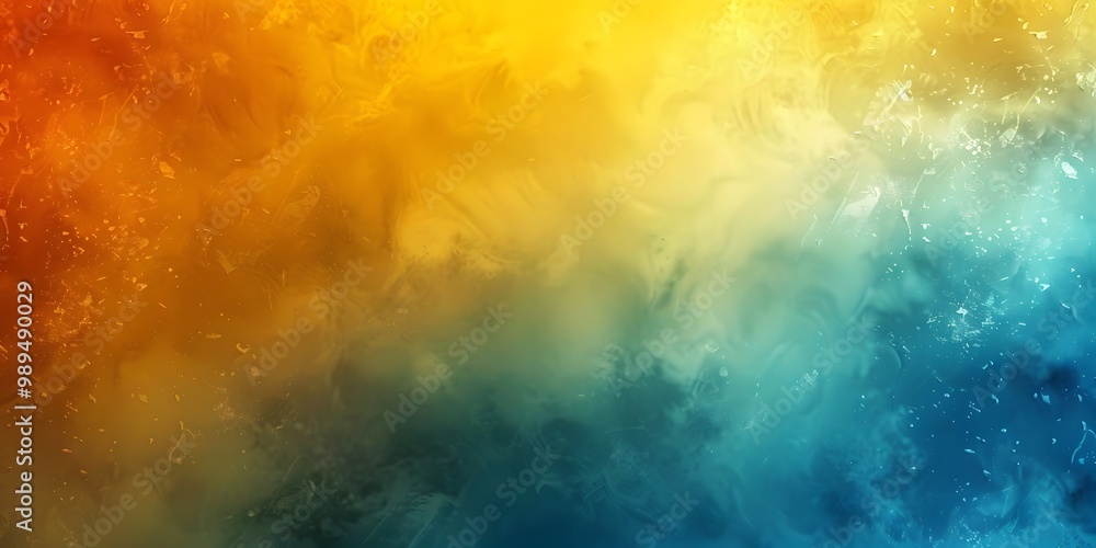Fototapeta premium Abstract Gradient Background with Blue, Yellow and Orange Colors