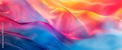 Abstract Gradient Background with Blurred Colorful Shapes