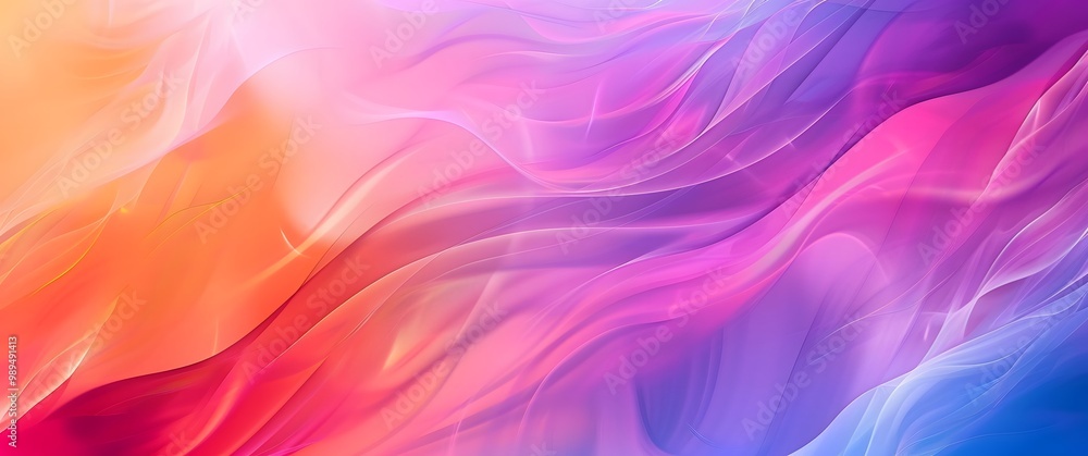 Abstract Gradient Background With Colorful Wavy Shapes Abstract Gradient Background With Colorful Wavy Shapes