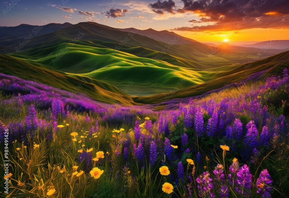 Obraz premium breathtaking landscapes showcasing diverse study destinations across stunning environments scenic locations, nature, mountain, hill, river, lake