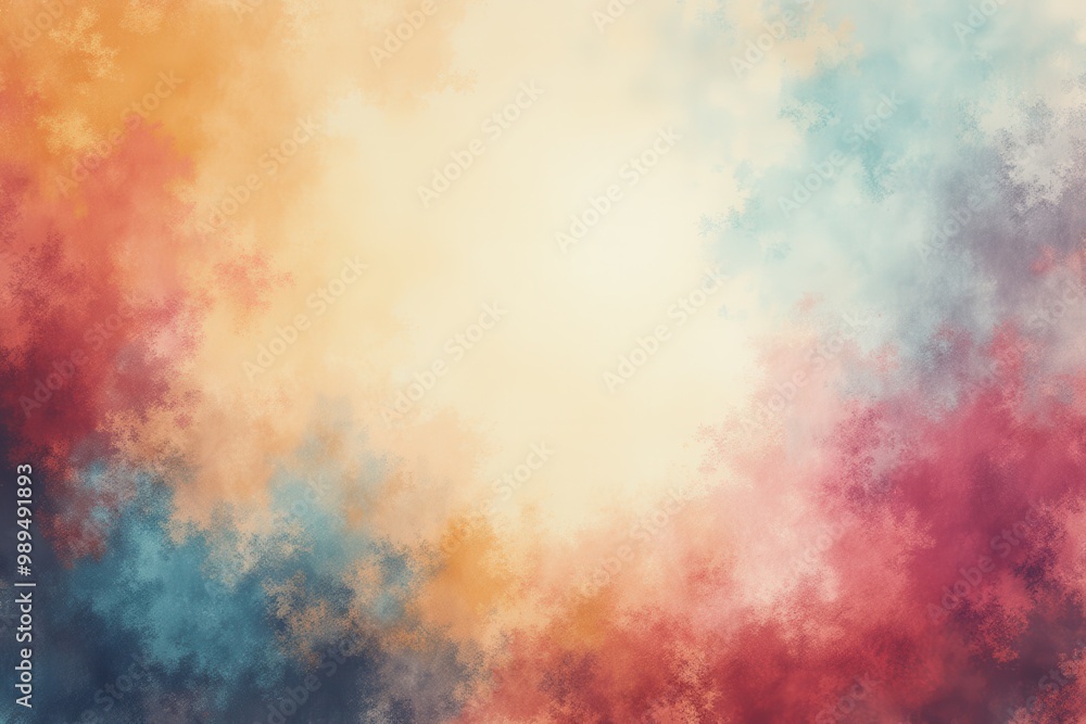Abstract Watercolor Background with a Central White Space Abstract Watercolor Background with a Central White Space