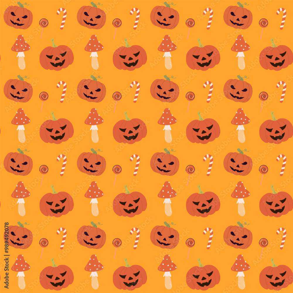 Fototapeta premium Halloween vector seamless pattern