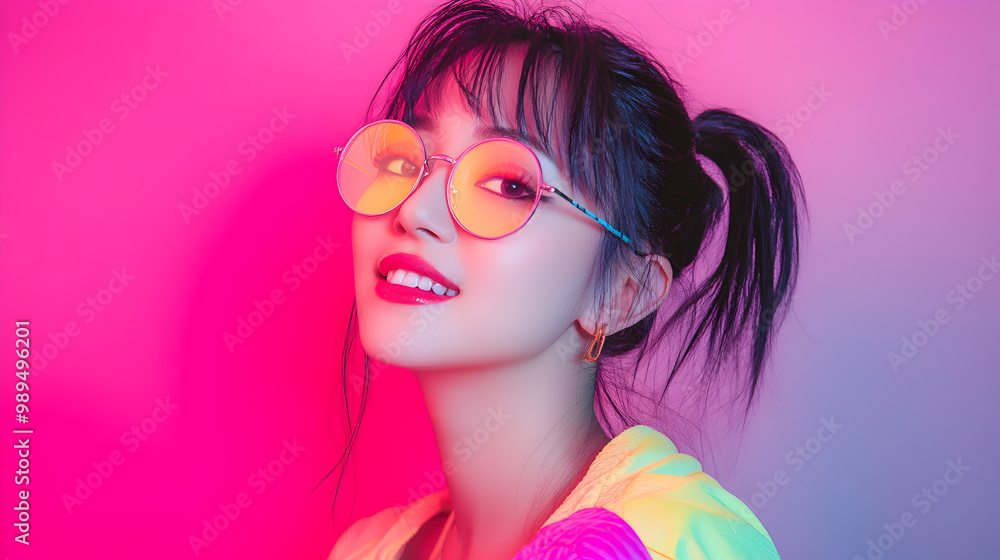 Girl with shades on smiling Girl with shades on smiling
