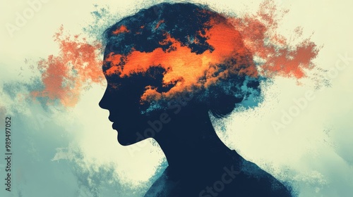 Trauma and mental health issues including depression and frustration explored through psychological therapy and support concepts