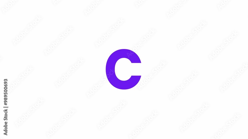 C Letter Text Animation. Alpha matte with transparent background 4K resolution. C Letter Text Animation. Alpha matte with transparent background 4K resolution.