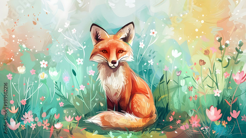 fox in the field