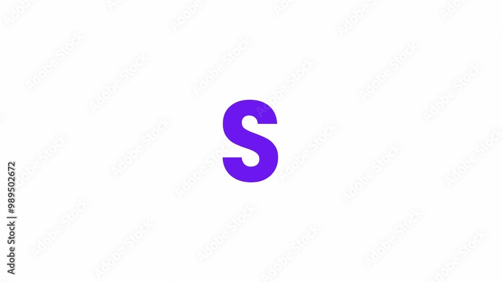 S Letter Text Animation. Alpha matte with transparent background 4K resolution. S Letter Text Animation. Alpha matte with transparent background 4K resolution.