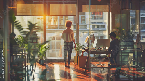 person in the office 