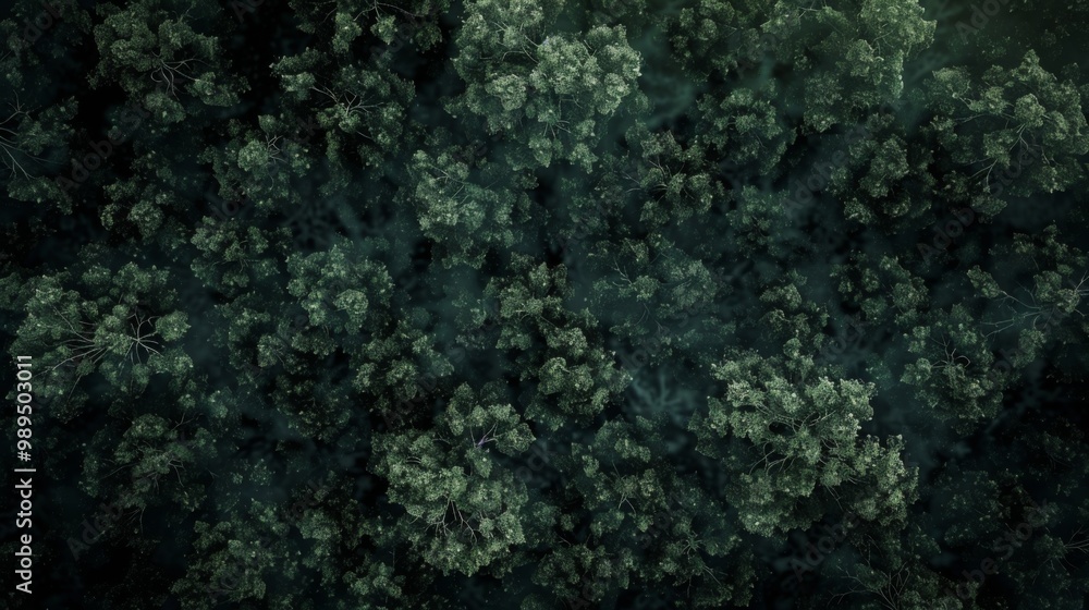 Fototapeta premium Forest landscape pattern background top view generated by ai