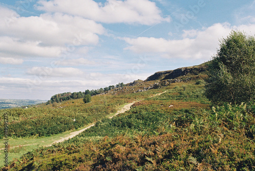 Ilkley Moor, Yorkshire, south of Ilkley, looking south. photo