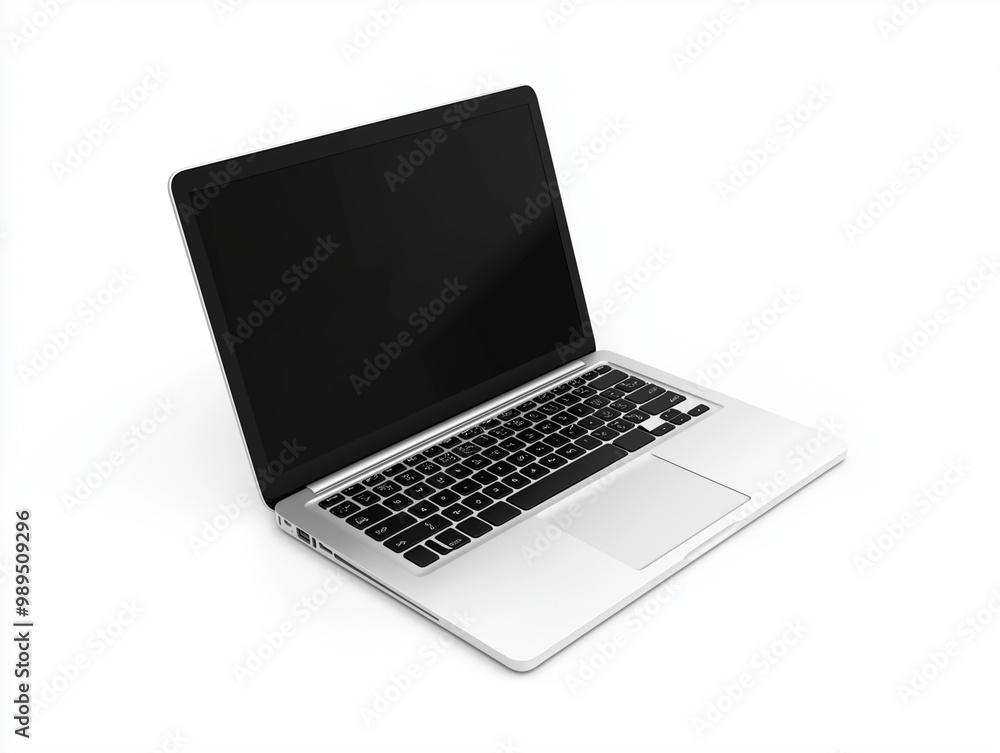 Clean Laptop Image: Isolated on White for Easy Customization Clean Laptop Image: Isolated on White for Easy Customization