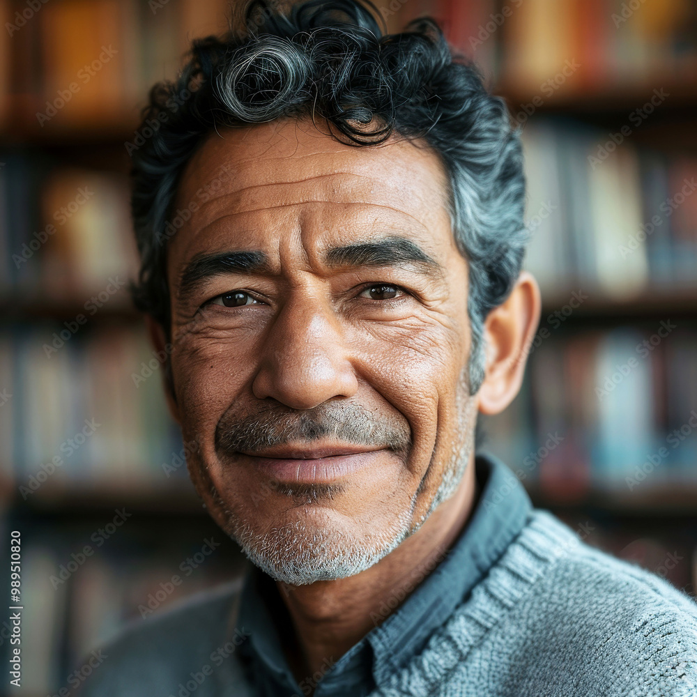 Close-up portrait of a smiling Middle Eastern businessman in office setting Close-up portrait of a smiling Middle Eastern businessman in office setting