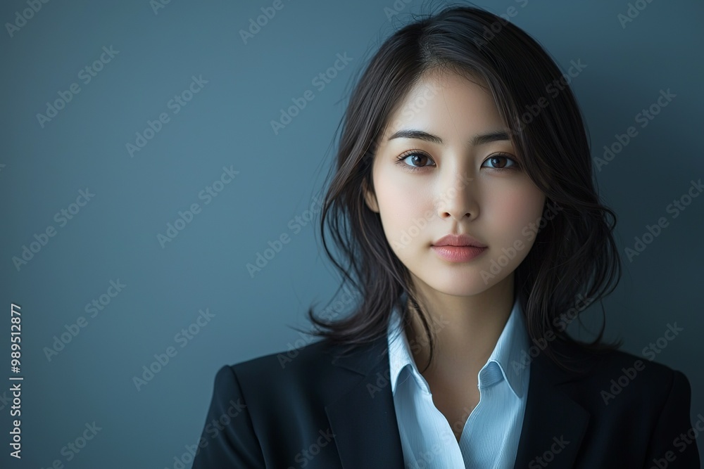 Photo of an attractive Japanese woman in her early wearing business attire,... Photo of an attractive Japanese woman in her early wearing business attire,...