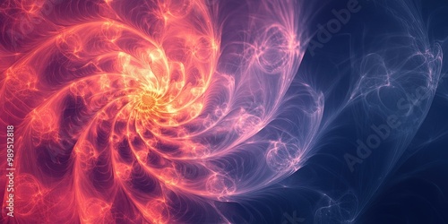 Abstract fractal background featuring a flower spiral created using computer generated graphics Ideal for wallpaper or creative graphic design projects