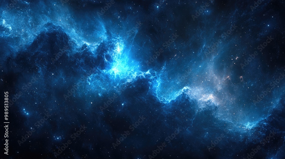 Blue toned space fantasy artwork featuring a gradient of brightness from light to dark evoking a spotlight effect The piece is abstract in shape and meaning serving as a source of inspiration and c Blue toned space fantasy artwork featuring a gradient of brightness from light to dark evoking a spotlight effect The piece is abstract in shape and meaning serving as a source of inspiration and c