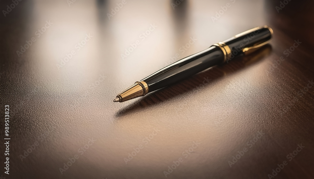 Pen placed on a clean table Pen placed on a clean table