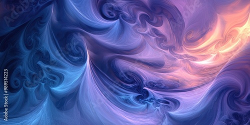 Fantasy abstract fractal backdrop featuring intricate curves and flowing lines