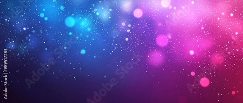 A blurred futuristic banner design with neon colors flowed, grainy texture effects, purple pink blue color gradient background