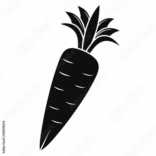 hand drawn vector illustration of a carrot