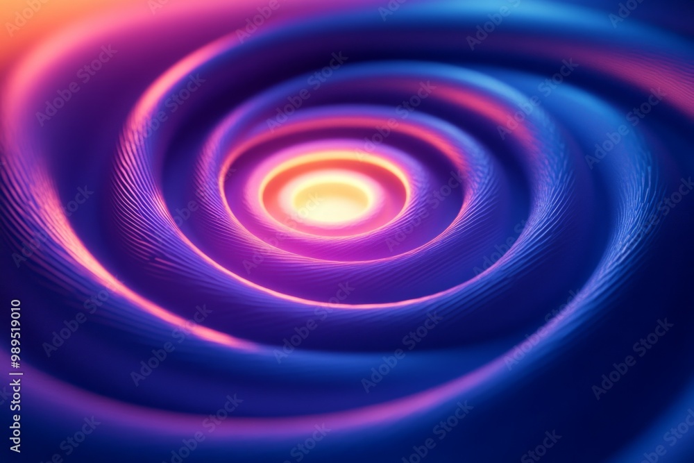 On a blue gradient background, there is a circular spiral vortex background On a blue gradient background, there is a circular spiral vortex background