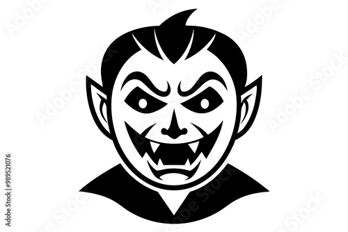 Halloween face icon vector. Scary face illustration sign. Funny Face symbol. Pumpkin face logo.