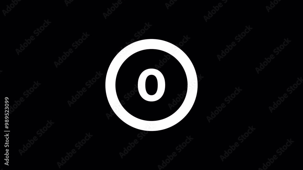Countdown animation from 5 to 0 sec, counter timer 5 second in 4k. On transparent background with alpha channel. Countdown animation from 5 to 0 sec, counter timer 5 second in 4k. On transparent background with alpha channel.