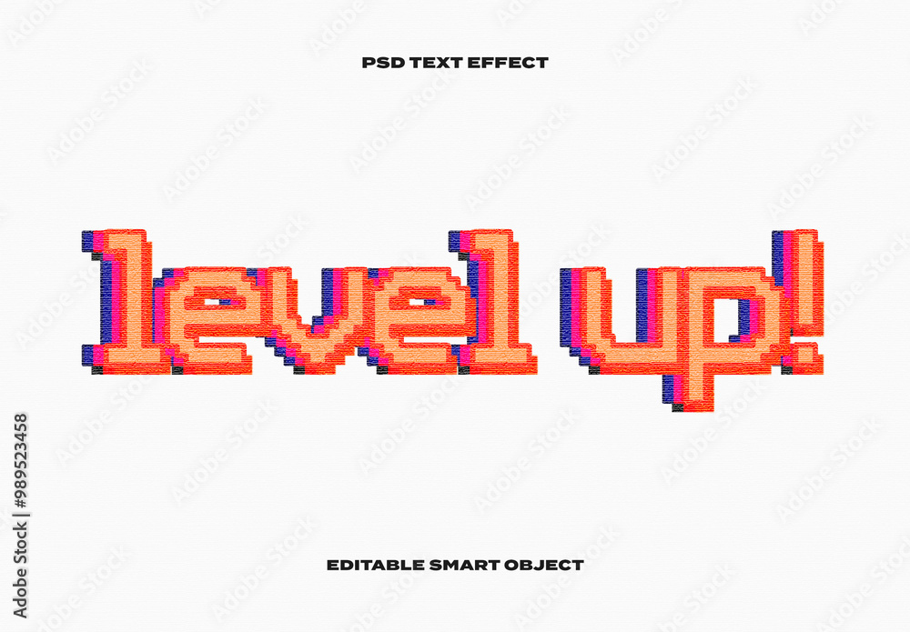 Pixel Text Select Retro Pixel Text Effect Stock Template | Adobe Stock