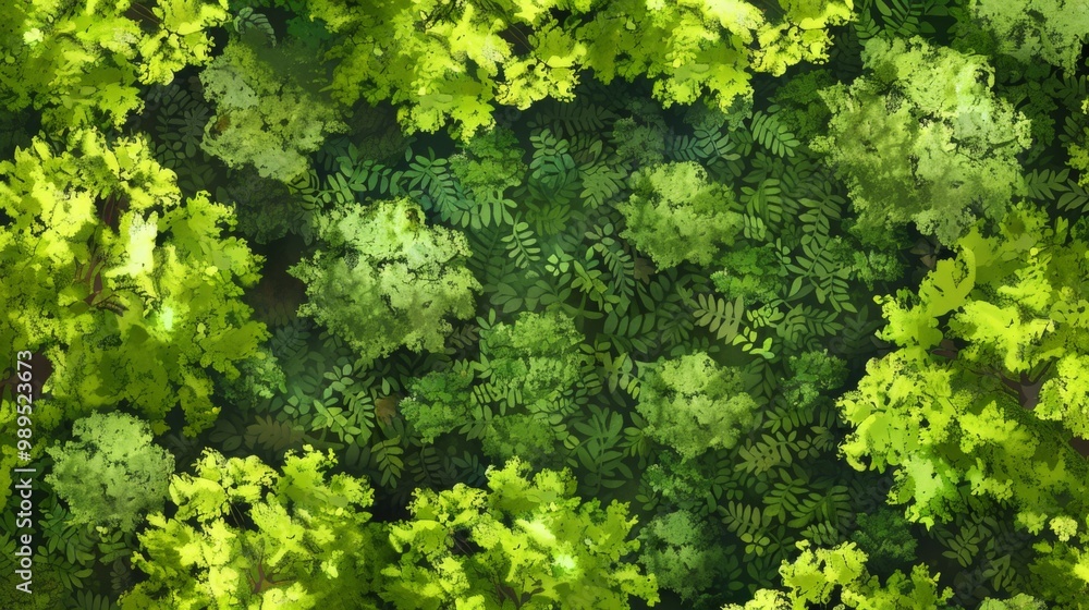 Forest landscape pattern background top view generated by ai Forest landscape pattern background top view generated by ai
