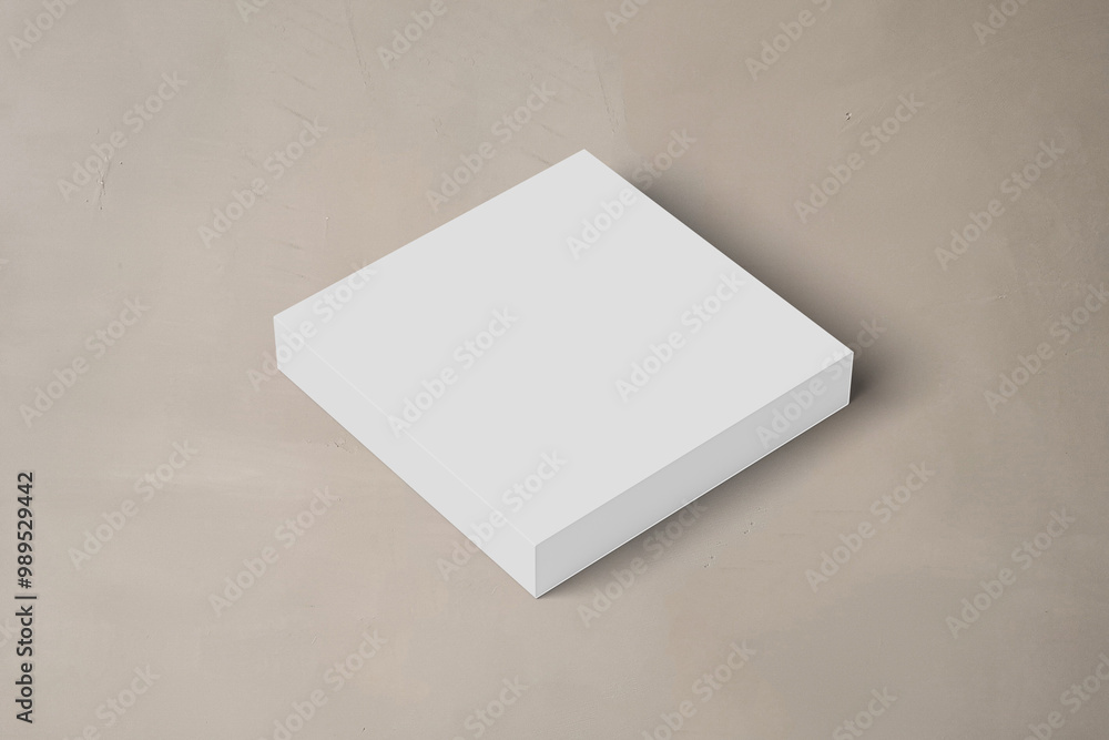 3D Illustration. Box mockup isolated. Top view 3D Illustration. Box mockup isolated. Top view