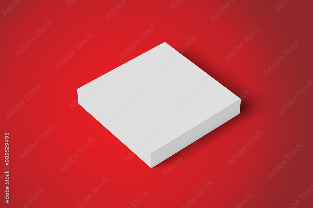 3D Illustration. Box mockup isolated. Top view 3D Illustration. Box mockup isolated. Top view