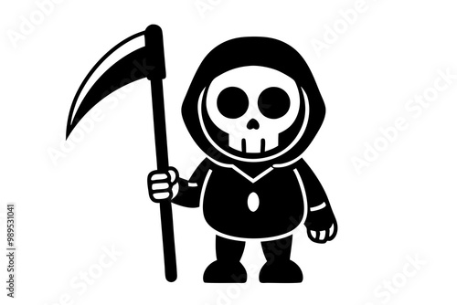 Vászonkép cute skellington bone mascot character cartoon vector illustration holding blood
