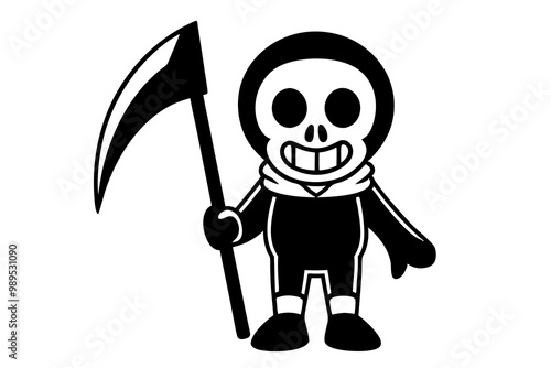 Fényképezés cute skellington bone mascot character cartoon vector illustration holding blood