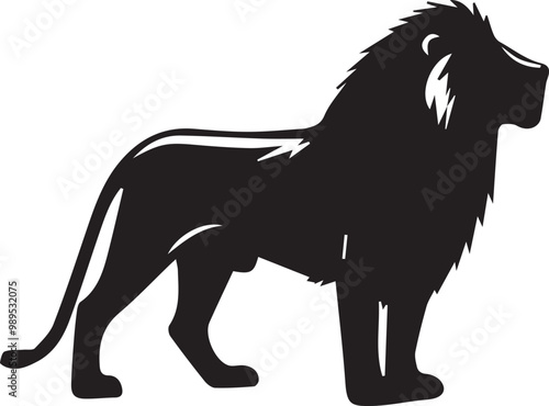 Lion  silhouette vector EPS