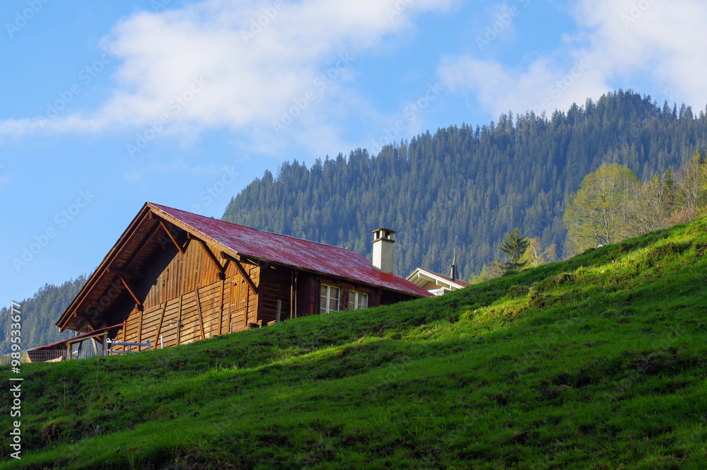 Mountain hut in the Alps, Switzerland. Mountain hut in the Alps, Switzerland.