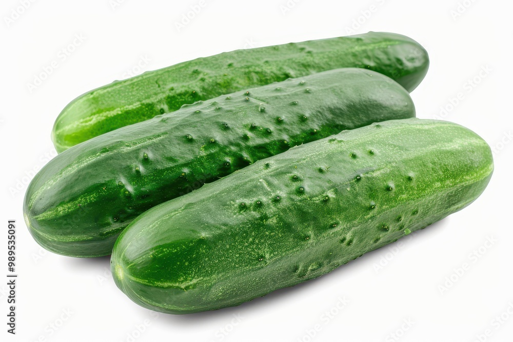 Organic cucumber isolated on white with full depth of field and clipping path Organic cucumber isolated on white with full depth of field and clipping path