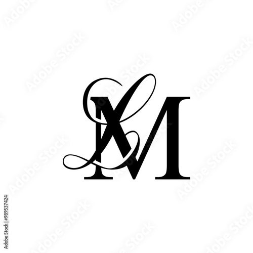 initial letter m with L script logo