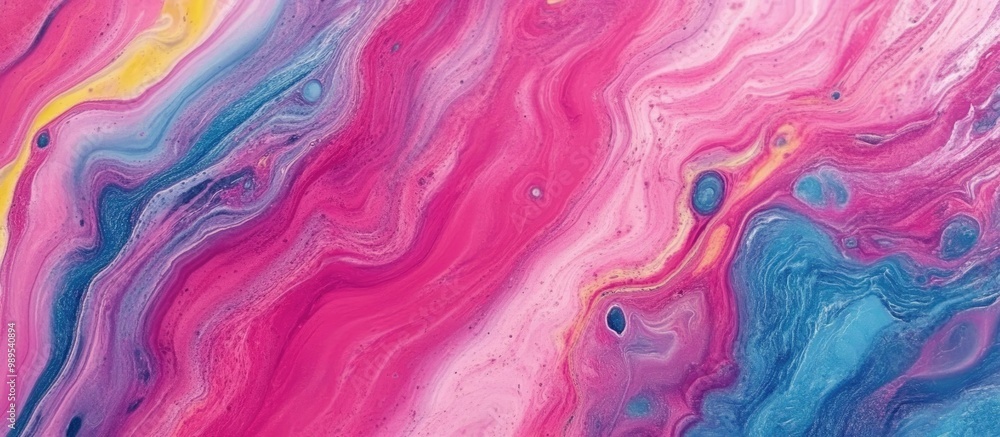 Naklejka premium Abstract acrylic background featuring marble style paint stroke textures Ideal for web and game design this grunge mud art captures the essence of hand painted artwork Macro view of surrealistic s