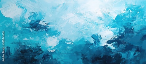 Abstract art featuring various shades of blue emphasizes this color as a key element in designing a non representational visual composition photo