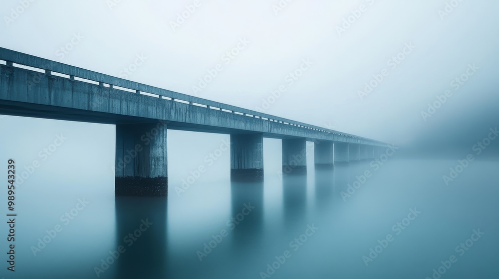 Bridge in Fog: A Minimalist Landscape Bridge in Fog: A Minimalist Landscape