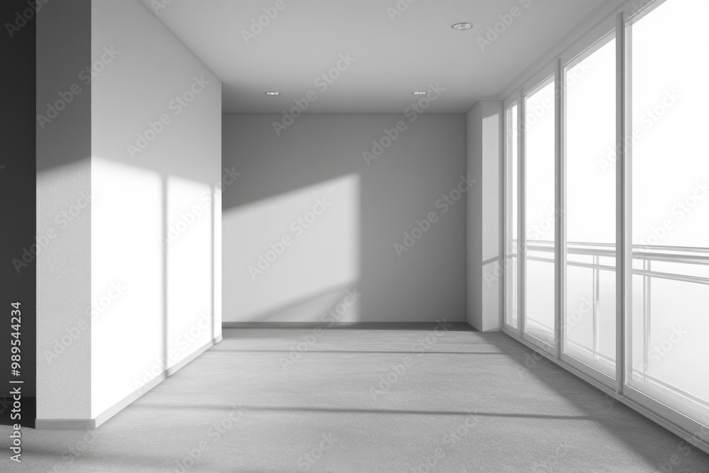 Modern Office Gallery Interior with Large Windows and Clean Design Modern Office Gallery Interior with Large Windows and Clean Design