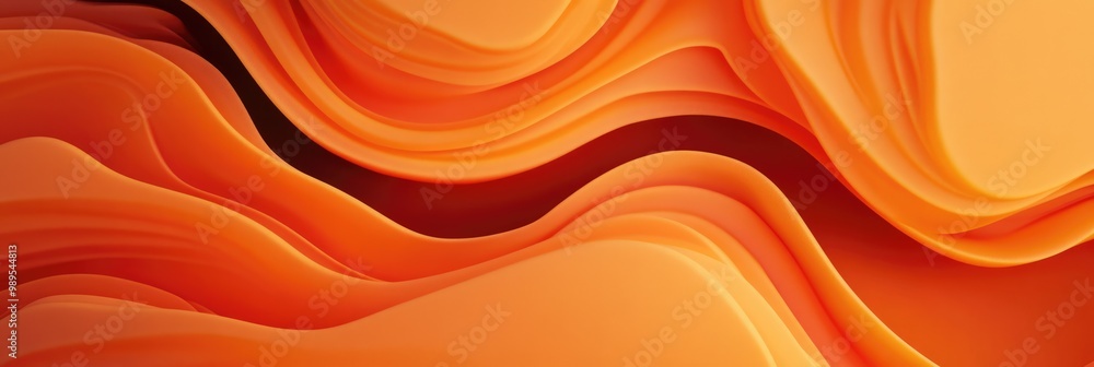 Modern Gradient Design with Wavy 3D Shapes in Orange Colour Scheme Modern Gradient Design with Wavy 3D Shapes in Orange Colour Scheme