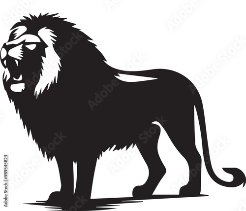 Lion  silhouette vector EPS