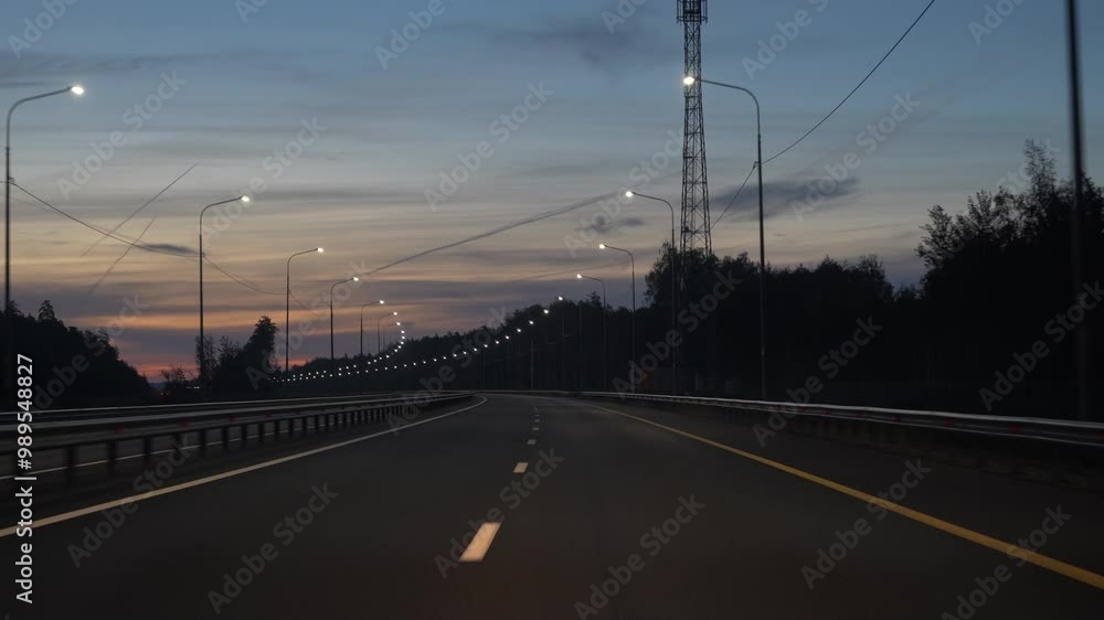highway at sunset highway at sunset