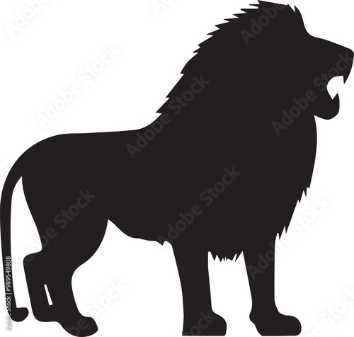 Lion  silhouette vector EPS