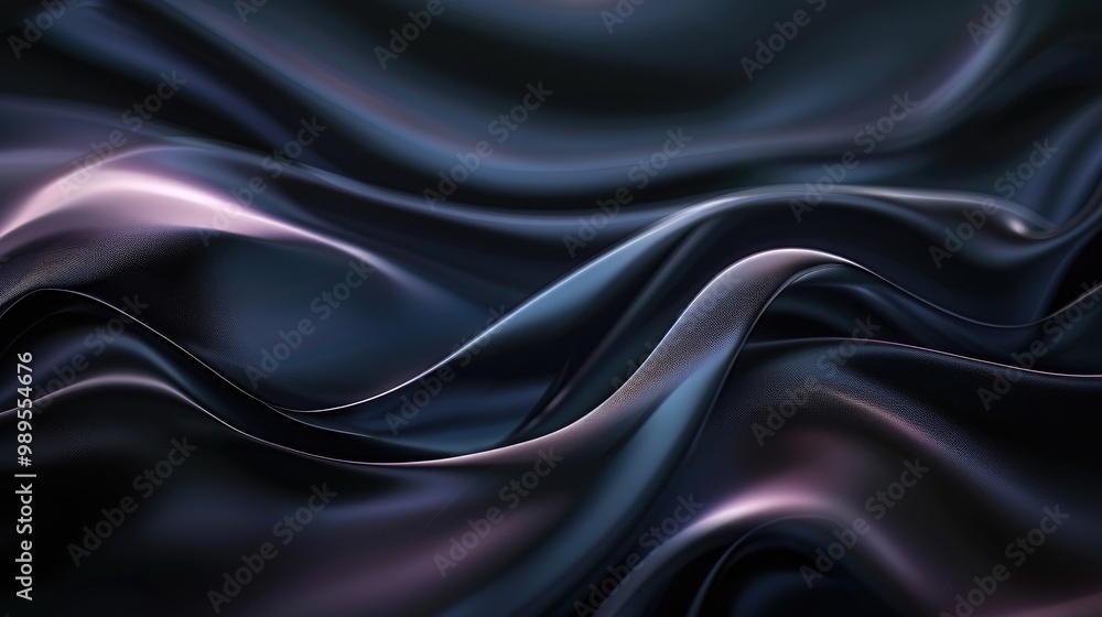 wavy lines in a flowing motion on a dark background. Elegant black texture with a smooth gradient wavy lines in a flowing motion on a dark background. Elegant black texture with a smooth gradient
